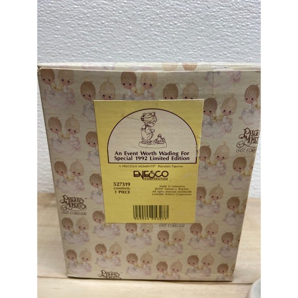 Vtg 1992 Enesco Precious Moments An Event Worth Wading Figurine - Picture 11 of 14